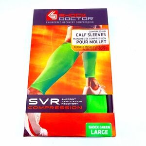 Shock Green Compression Calf Sleeves - Large - (2pc)